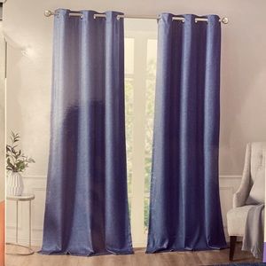 Sunsmart Como Total Blackout Polyester Curtain- 2 Panels-84”x84”-blue